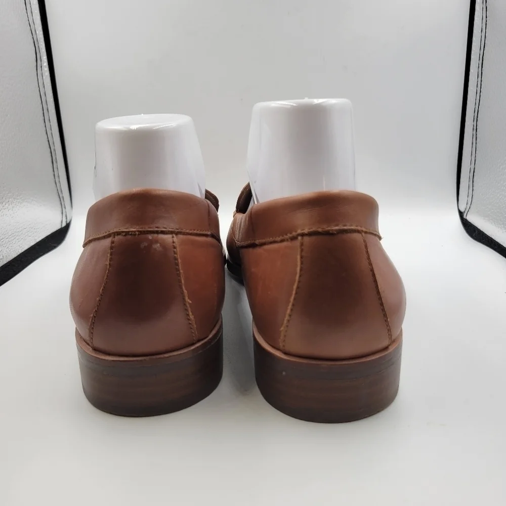 Aerosoles Brown Leather East Side Slip-On Loafers Sz 10.5